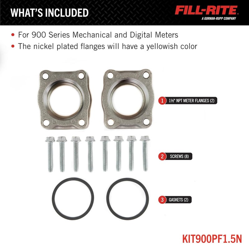 FILL RITE KIT900PF1.5N Kit, 900 1 1/2" NPT Meter/Flange Nickel - Image 3