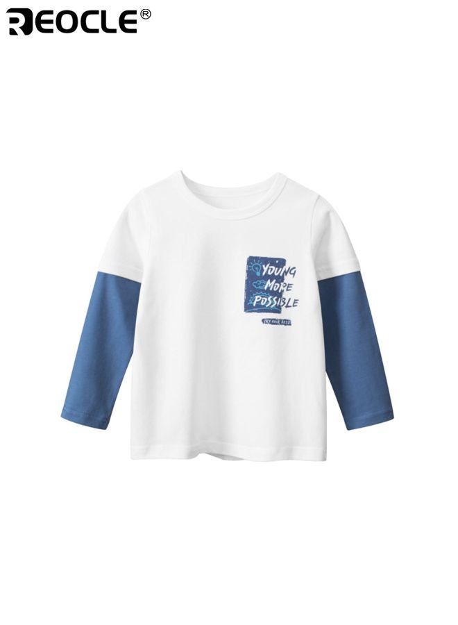ريوكل قميص ذات أكمام طويلة للصبي بتصميم بحواجز ملونة وطباعة ديناصور على سيارة 100% قطن مع راحة في الربيع والخريف للعب العادي - Image 1