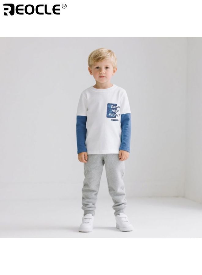 ريوكل قميص ذات أكمام طويلة للصبي بتصميم بحواجز ملونة وطباعة ديناصور على سيارة 100% قطن مع راحة في الربيع والخريف للعب العادي - Image 3