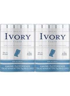 Ivory Ivory Clean Original Bar Soap 4 Ounce 10 Count Pack of 2 Total 20 Bars 