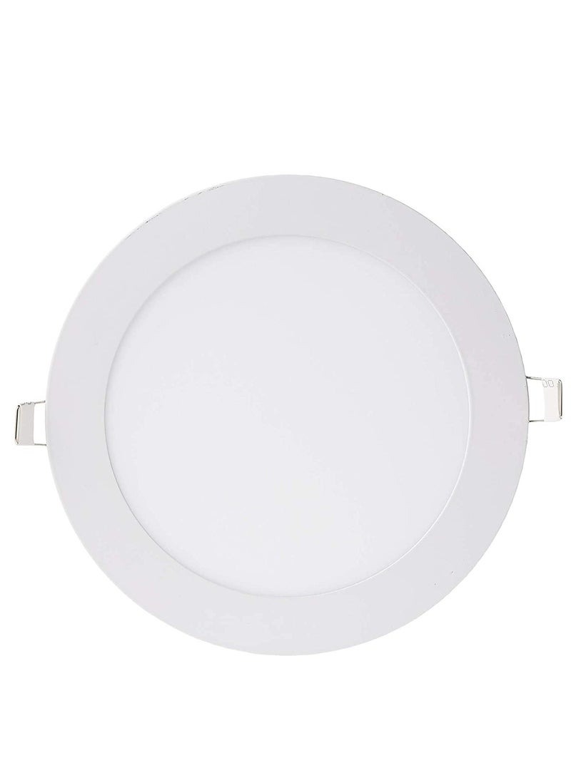 Narken TC 12W Daylight Cool white 6500K LED Power Saving Aluminium Recessed Round Panel Ceiling Light. - Image 1
