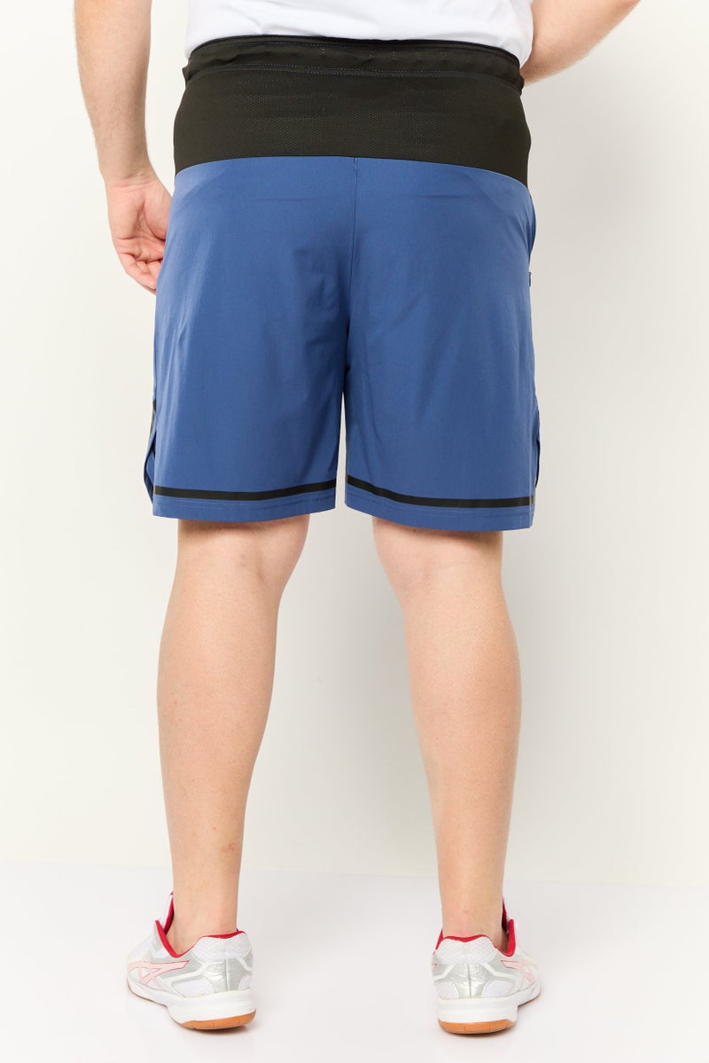 RBX Men Sportswear Fit Training Shorts, Slate Blue  - Image 3