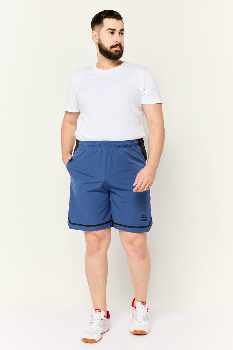 RBX Men Sportswear Fit Training Shorts, Slate Blue  - Image 4