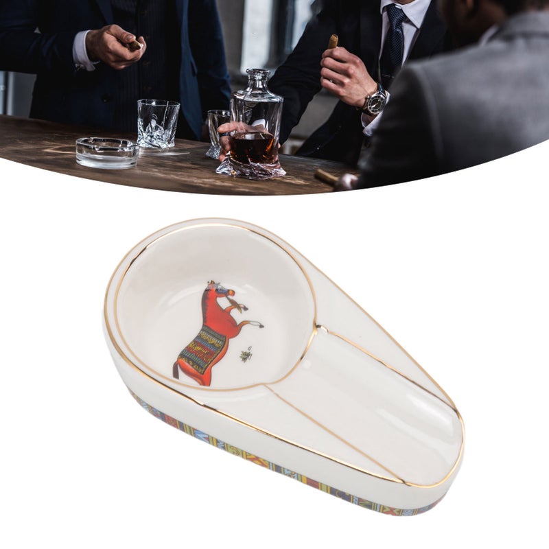 Ceramic Cigar Ashtray Cigarettes Ash Trays for Gadgets Office Living Room Decoration for Smoking Type 1 - Image 1