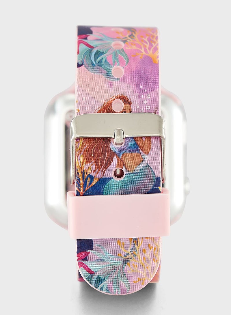 Disney Little Mermaid Girls LED watch Watch Blue Silicone Strap, LMM4036 - Image 4