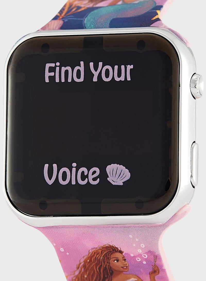 Disney Little Mermaid Girls LED watch Watch Blue Silicone Strap, LMM4036 - Image 2