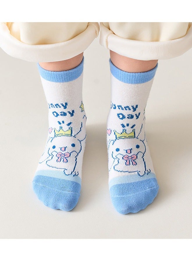 Cinnamon Cartoon pattern children's socks, mid-calf socks, cotton socks, autumn and winter stockings, comfortable and versatile (size: M (suitable for children aged 3-5) -cinnamon - Image 5