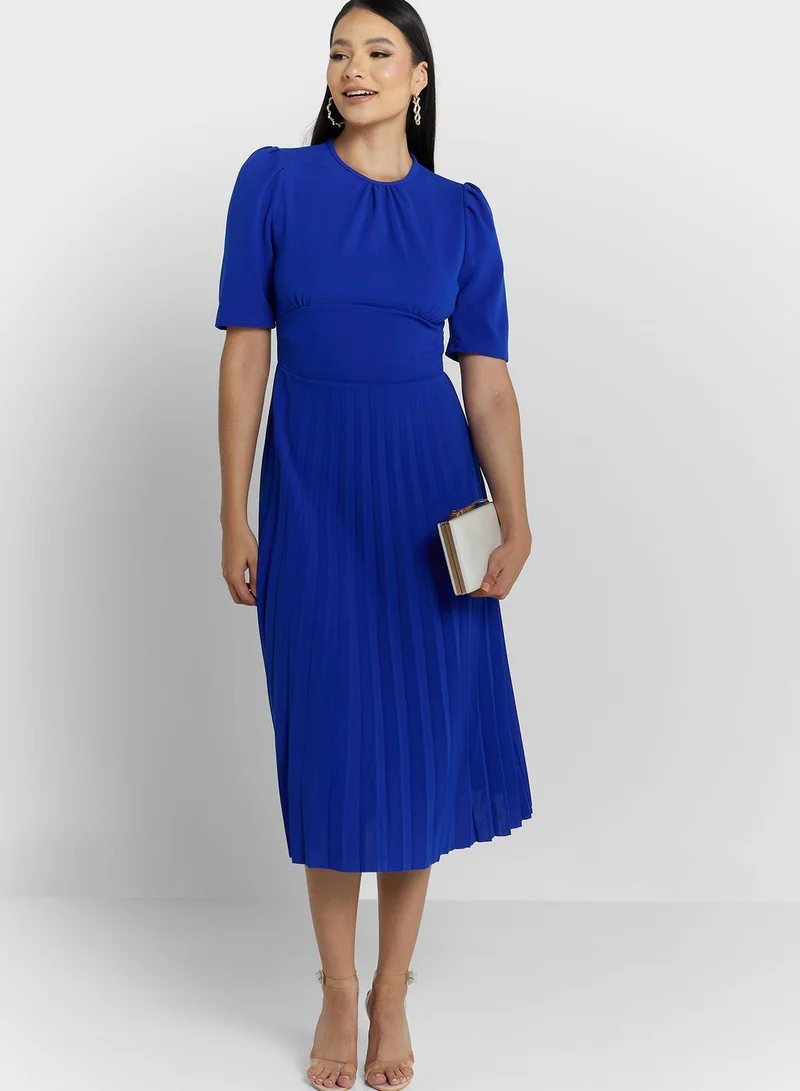 ELLA Pleated Midi Dress