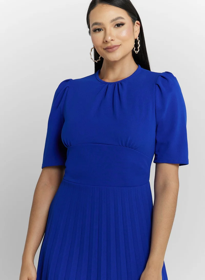 ELLA Pleated Midi Dress