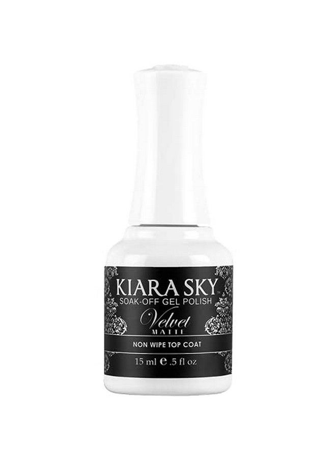 KIARA SKY - Professional Nails Soak Off Gel Polish 0.5 Fl Oz (Top Coat Non Wipe Velvet) - Image 1