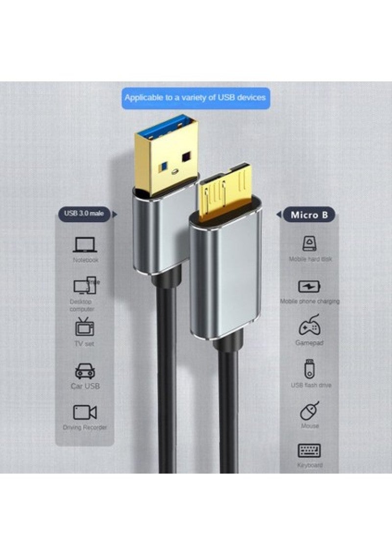 USB 3.0 Cable: 1-Meter Aluminum Foil Double Shielding - Stable 5Gbps Fast Data Transfer Cable for Laptops, Mobile Devices, External Drives, Personal and Professional Use - Image 4