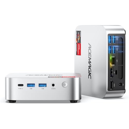 ACEMAGIC K1 Mini PC, AMD Ryzen 4300U 28W Processor, 16GB DDR4 RAM 256GB M.2 SSD (Beat 3300U/N150/N97) Mini Computers 11 Pro, HDMI+DP1.4 Dual 4K UHD, Gigabit Ethernet Mini Desktop PC - Image 1
