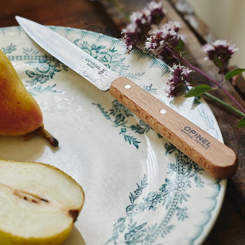 Opinel No. 112 Paring Knives 2 Piece Set, Sandvik 12C27 Steel Everyday Use Prep Knives for Chopping, Peeling, Slicing, Trimming, Stabilized Sustainably Harvested Beechwood Handles, Made in France - Image 5