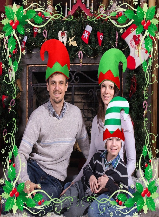 Fourluoo 6 Pack Christmas Elf Hat Felt Elf Costume Hat for Jingle Bell Decor for Adult Men Women Party Santa Holiday Accessories - Image 5