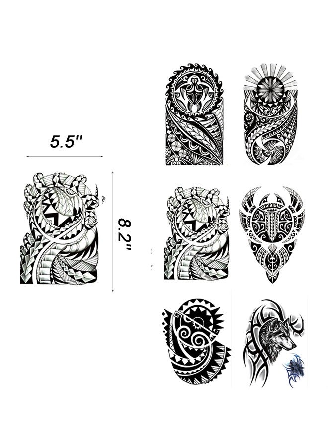 Leoars Full Sleeve Temporary Tattoos Totem Theme, Totem Half Arm Tattoos Temporary and Extra Large Full Arm Tattoo Sleeves for Men Women,12- Sheet - Image 3