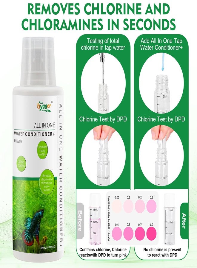 هايغر مُعالج مياه أحواض السمك من هيجر، مناسب للمياه العذبة، يُعادل الكلور والكلورامين والمعادن الثقيلة، آمن للأسماك والنباتات، 1000 مل - Image 3