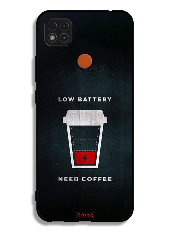 Tolwak Xiaomi Redmi 10A Protective Case Cover Low Battery Need Coffee - Image 2