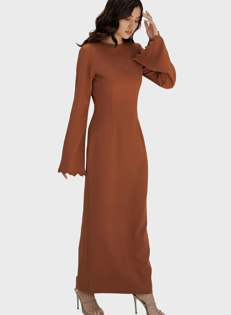 clemantra Flared Sleeve Dress