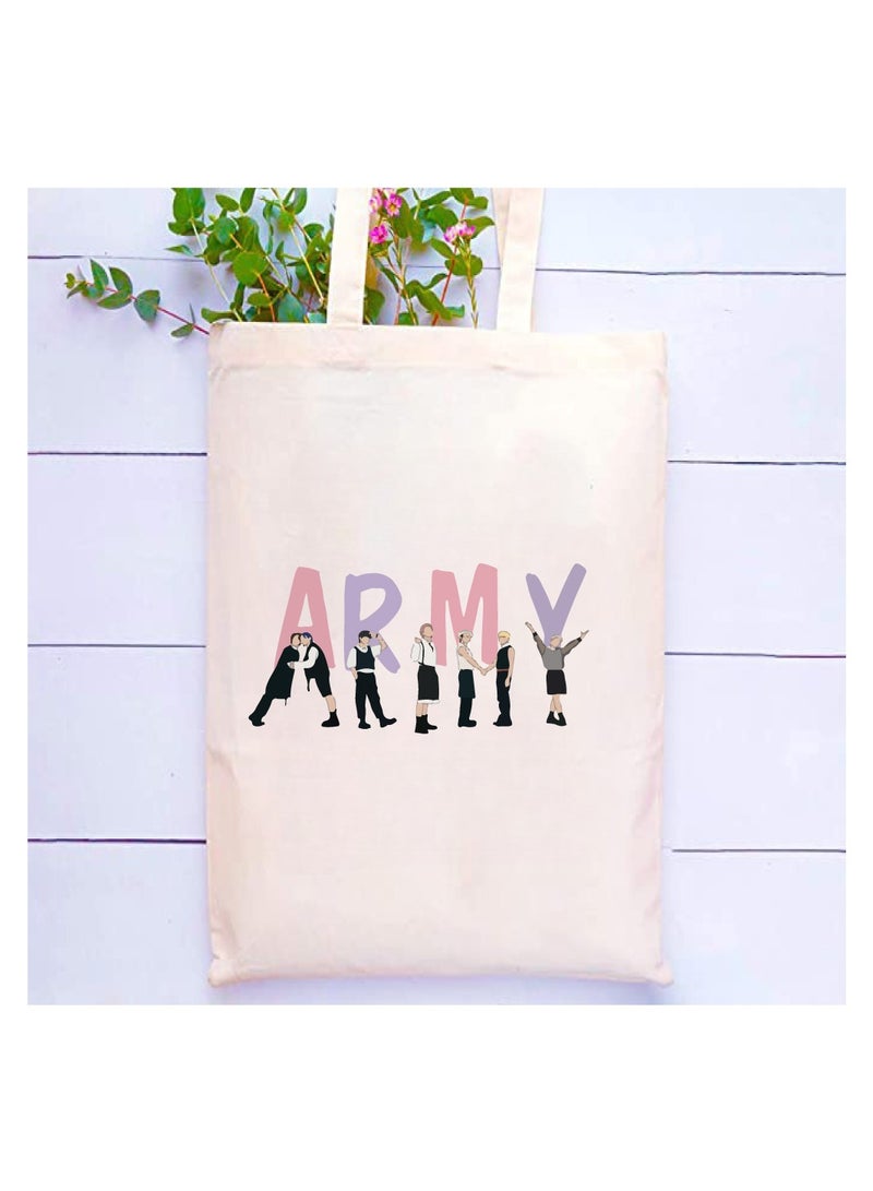 BTS - Cotton bags - Reusable cotton bags - Eco Friendly - Light Weight - For grocery, school, office, Travel - Image 2