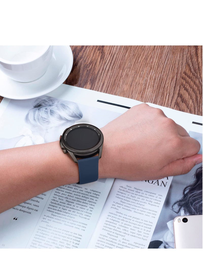 22mm Strap For Xiaomi Mi Watch /Watch S1 /Watch S1 Active Silicone Soft Breathable Strap for Mi Watch Smart Sport Watch Navy Blue - Image 5