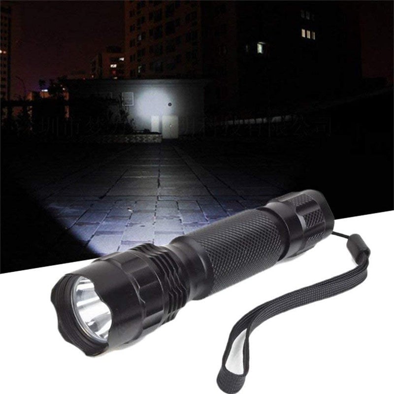 Popley مصباح يدوي كهربائي LED من بوبلي فائق السطوع قابل للتكبير 3 أوضاع قابل للشحن للاستخدام الصناعي غرض أمني مصباح معدني عالي القوة لمسافات طويلة للتخييم والمشي في الهواء الطلق باللون الأسود - Image 4