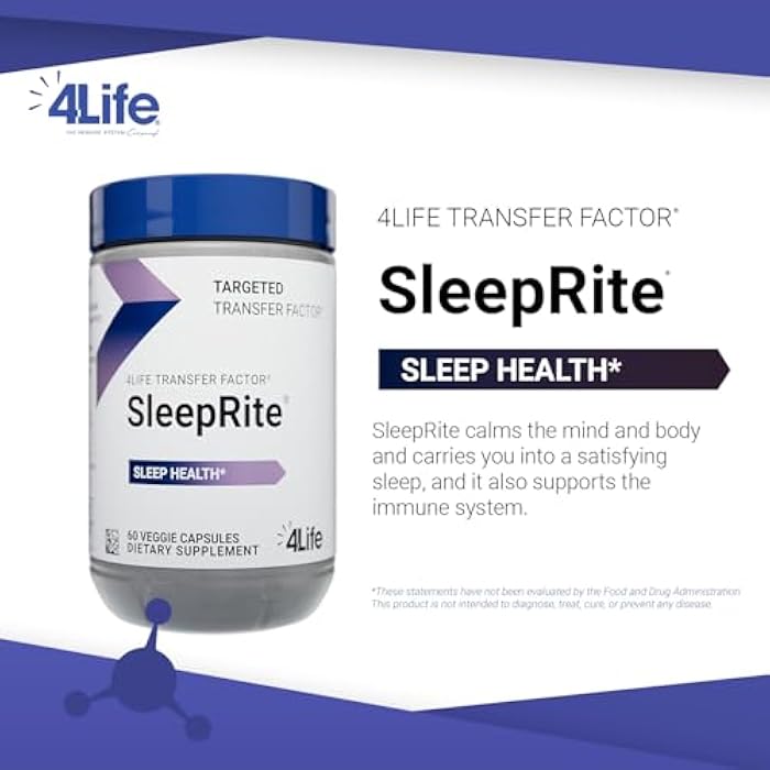 4Life Transfer Factor SleepRite - All-Natural Immune and Sleep Support with GABA and melatonin - 60 Capsules - Image 3