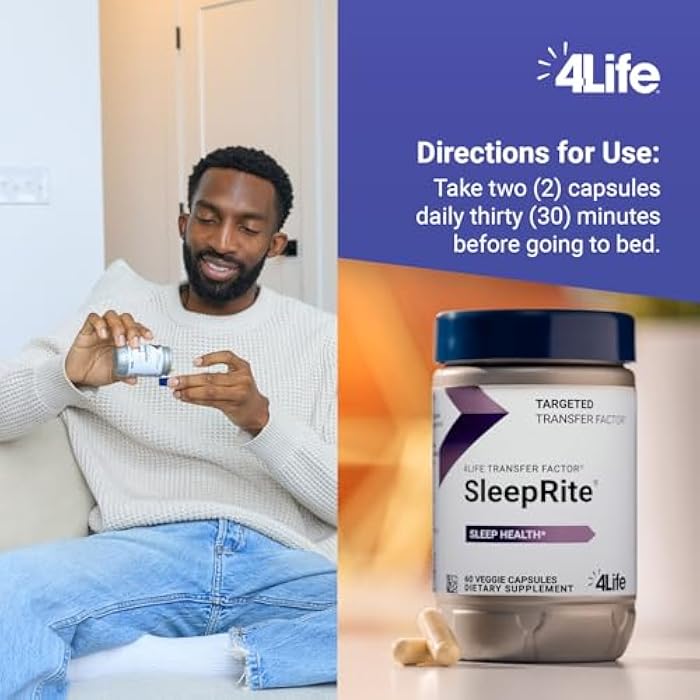 4Life Transfer Factor SleepRite - All-Natural Immune and Sleep Support with GABA and melatonin - 60 Capsules - Image 5