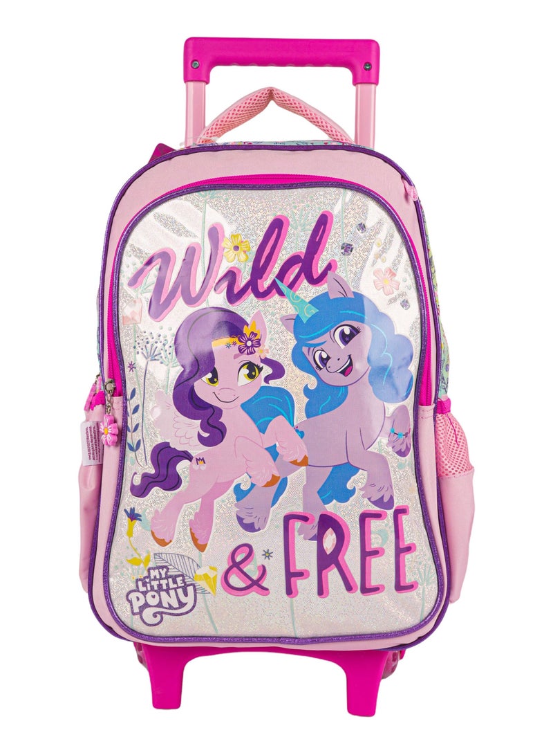 Rainbow max My Little Pony Trolley Bag 2 Main Compartments and 2 Side Pockets - Image 1