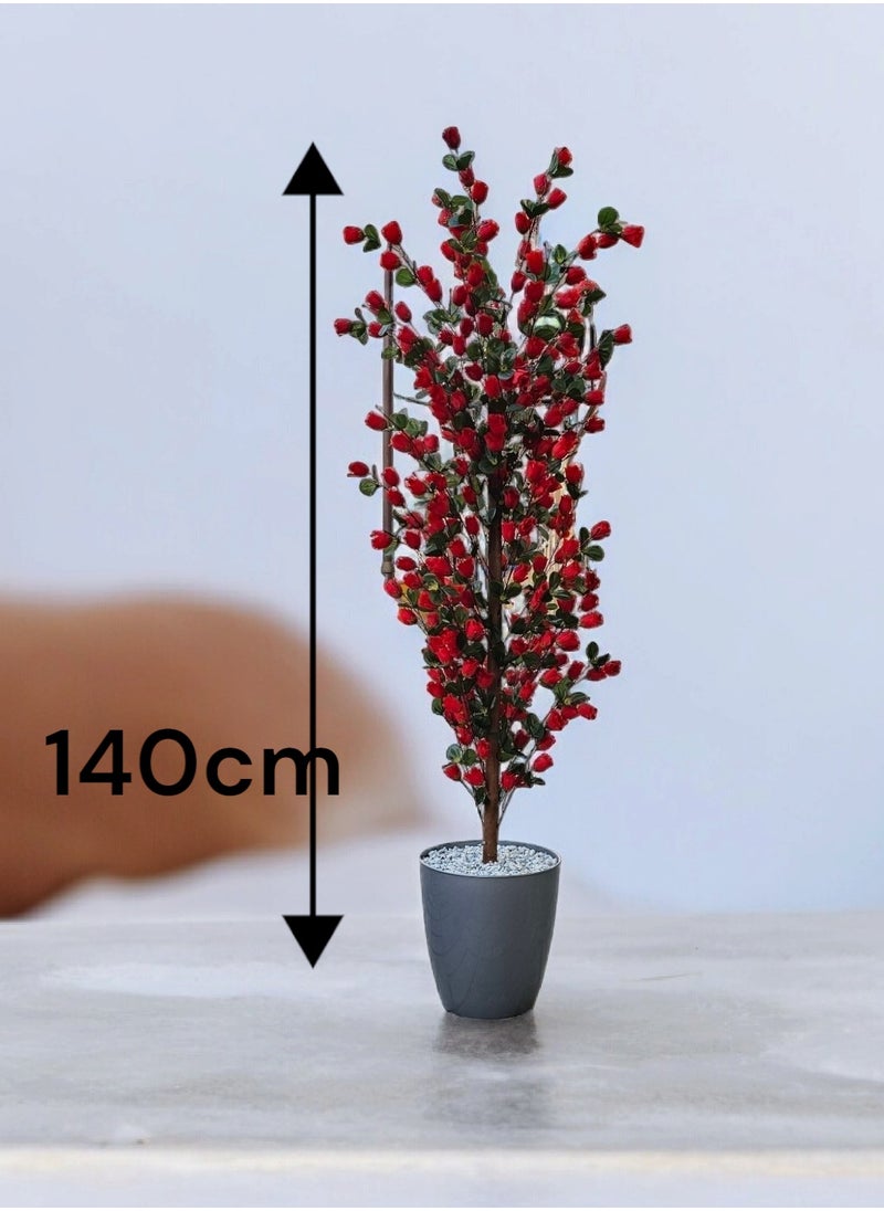 AL KHALDIYA Artificial decorative plant tree with pot, 140 cm  - Image 2