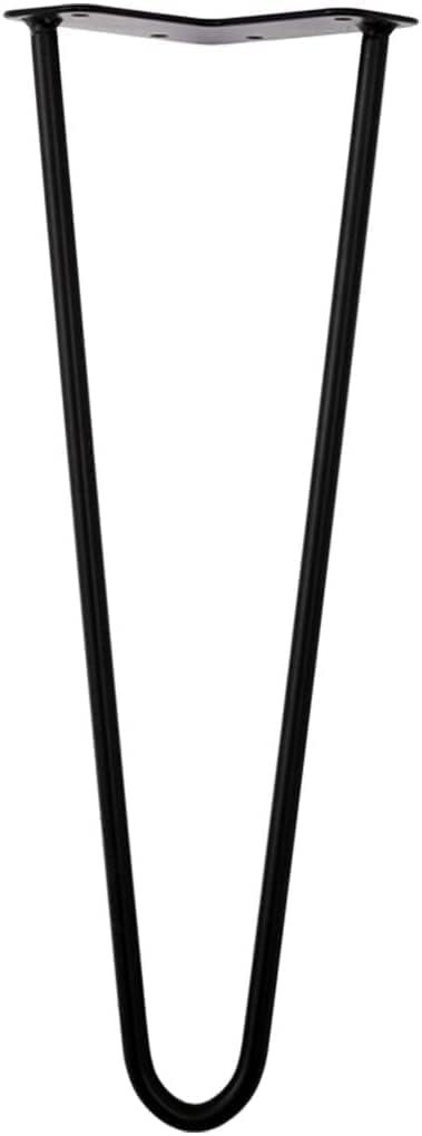 HIRVALL 22 Metal Industrial Hairpin Legs Set of 4 Black TwoRod Mid Century Modern Style Heavy Duty Solid Iron Furniture DIY Project for Coffee Table End Table Workstation - Image 2