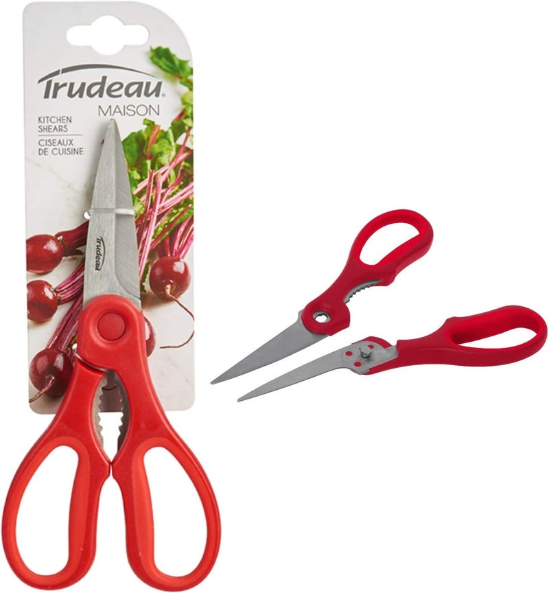 Trudeau Detachable Kitchen Shears  Sharp Versatile Scissors in Paprika Red  Easy Cleaning  Multipurpose for Cooking Herbs and Meat - Image 1
