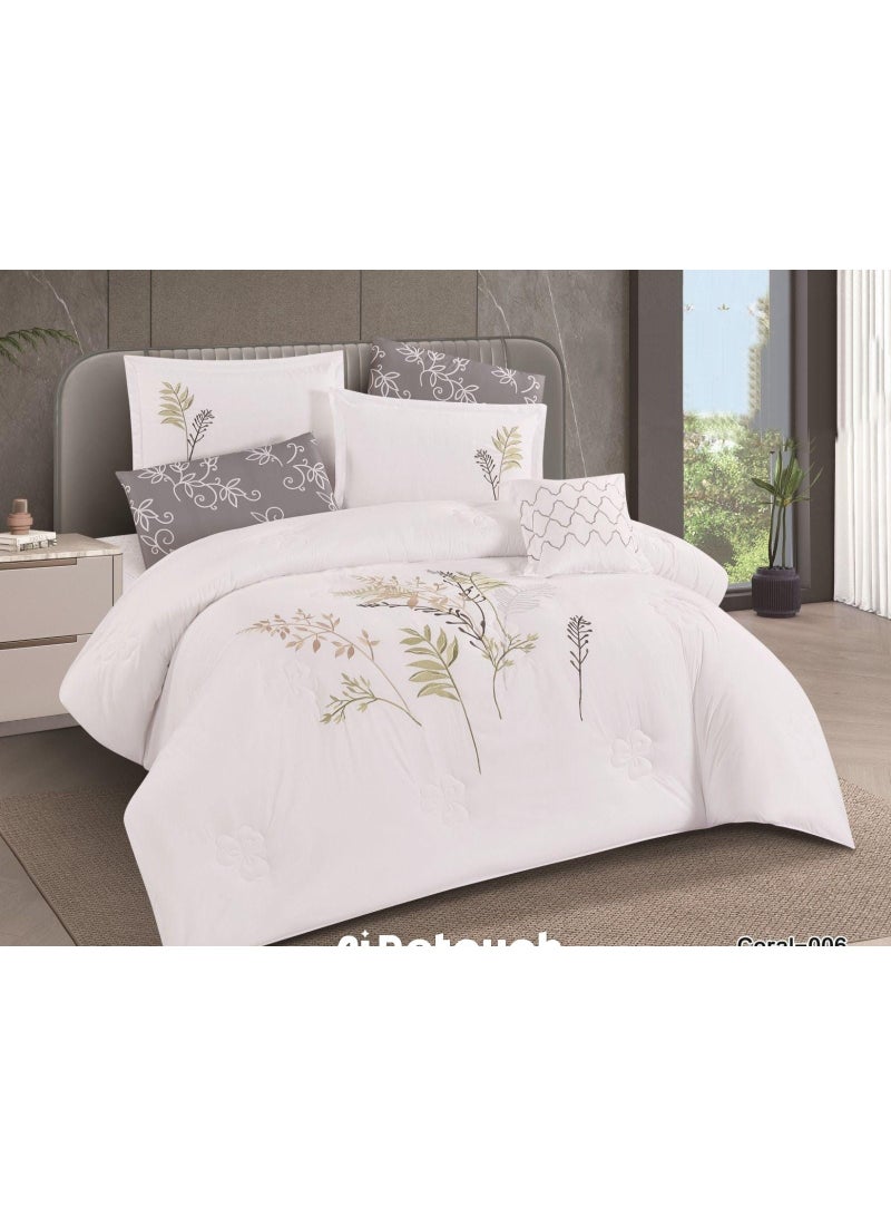 Summer double bedspread with a luxurious design, consisting of 8 pieces, size 220*240