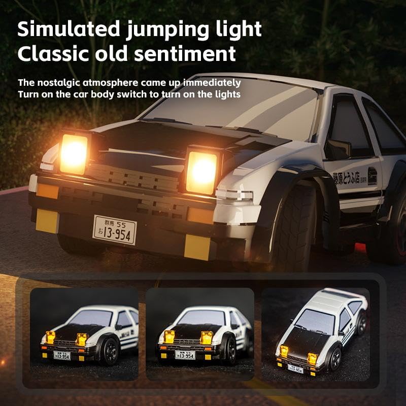 RareFind trove 4WD Mini RC Drift Car,1:24 Scale High-Speed Remote Control Vehicle with 2.4GHz,Rechargeable Battery, Drift & Rubber Tires, Powerful 4x4 System, Racing Toy for Kids White - Image 4