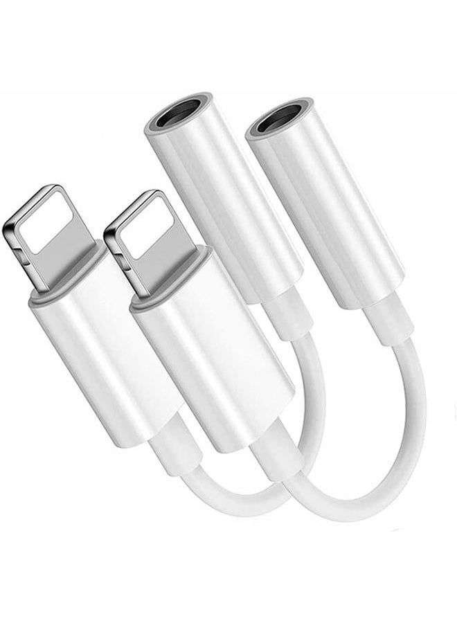 DesofIcon [Apple MFi Certified] Lightning to 3.5 mm Headphone Jack Adapter, 2 Pack Earphone Audio Jack Aux, Dongle Cable Compatible with iPhone 13/12/11 Pro/XR/XS Max/X/8/7 Support All iOS& Music Control - Image 1