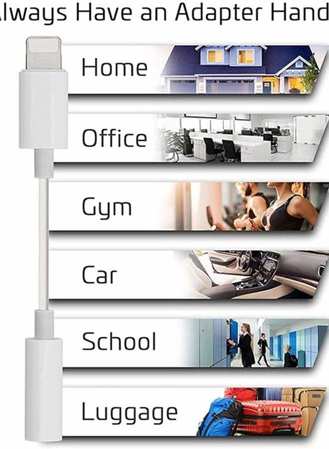 DesofIcon [Apple MFi Certified] Lightning to 3.5 mm Headphone Jack Adapter, 2 Pack Earphone Audio Jack Aux, Dongle Cable Compatible with iPhone 13/12/11 Pro/XR/XS Max/X/8/7 Support All iOS& Music Control - Image 5