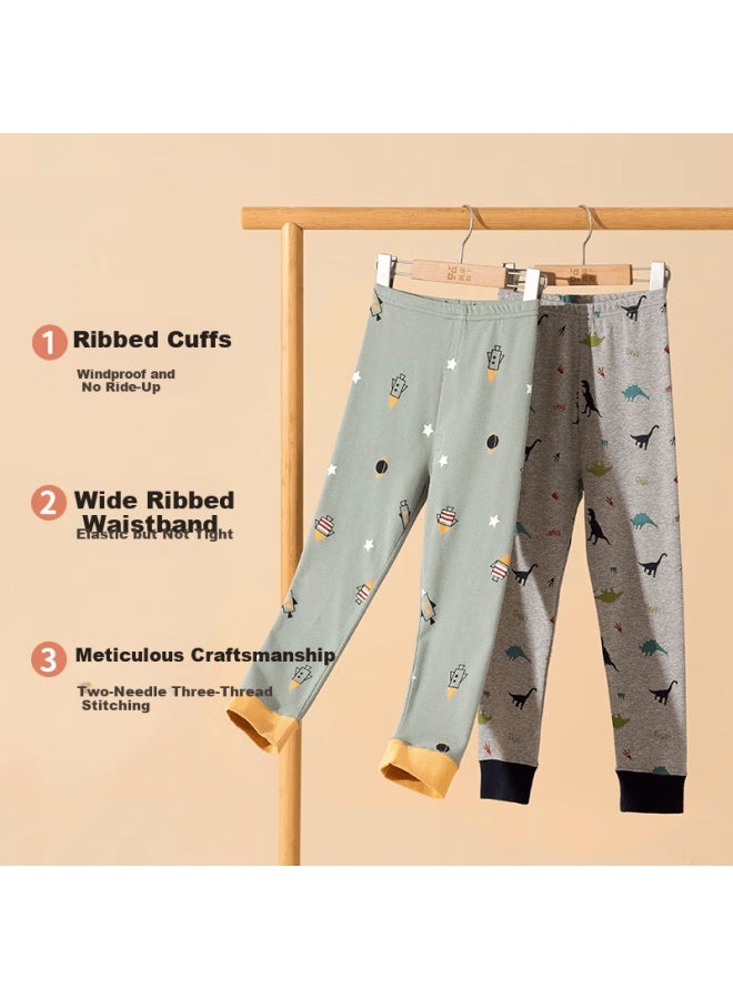 Dingguagua Dingguagua Children's Thermal Underwear 2-pack A-class Boys' Inner Wear Warm Pants Thin Style Male Size 170