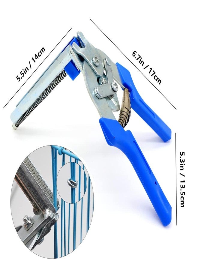 BIRZAR Type M Nail Ring Pliers Kit - Heavy Duty Hog Ring Pliers with 1200 M-Type Nails | Upholstery, Fencing, Netting, Cage Building, Auto Seat Repair, Mesh & Wire Fastening Tool Kit - Image 3