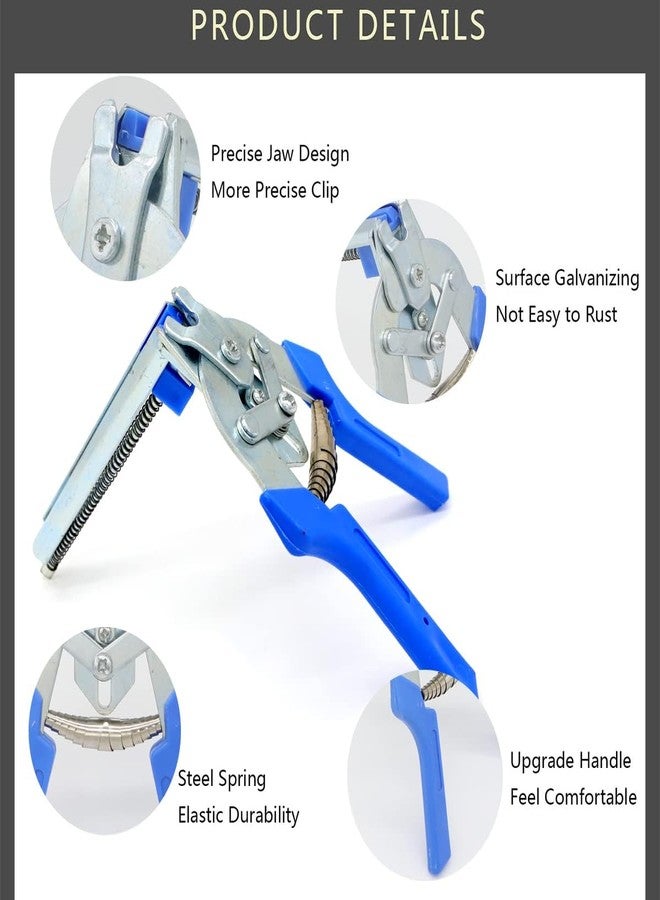 BIRZAR Type M Nail Ring Pliers Kit - Heavy Duty Hog Ring Pliers with 1200 M-Type Nails | Upholstery, Fencing, Netting, Cage Building, Auto Seat Repair, Mesh & Wire Fastening Tool Kit - Image 4