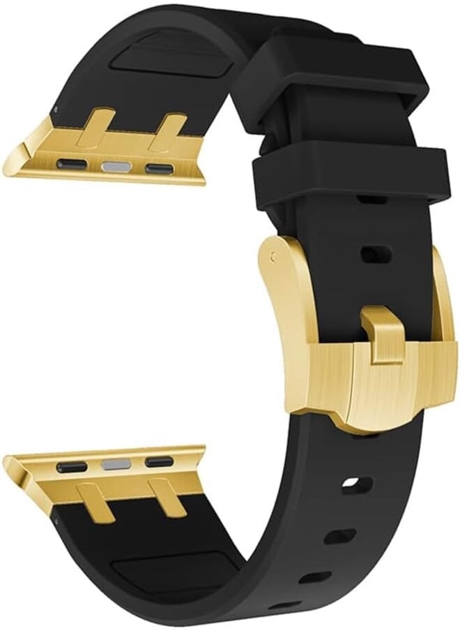 Generic - Compatible with T800 Ultra Watch Band for Men Women, New Design Soft Silicone Strap for T800 Ultra Watch Series - Black - Image 1