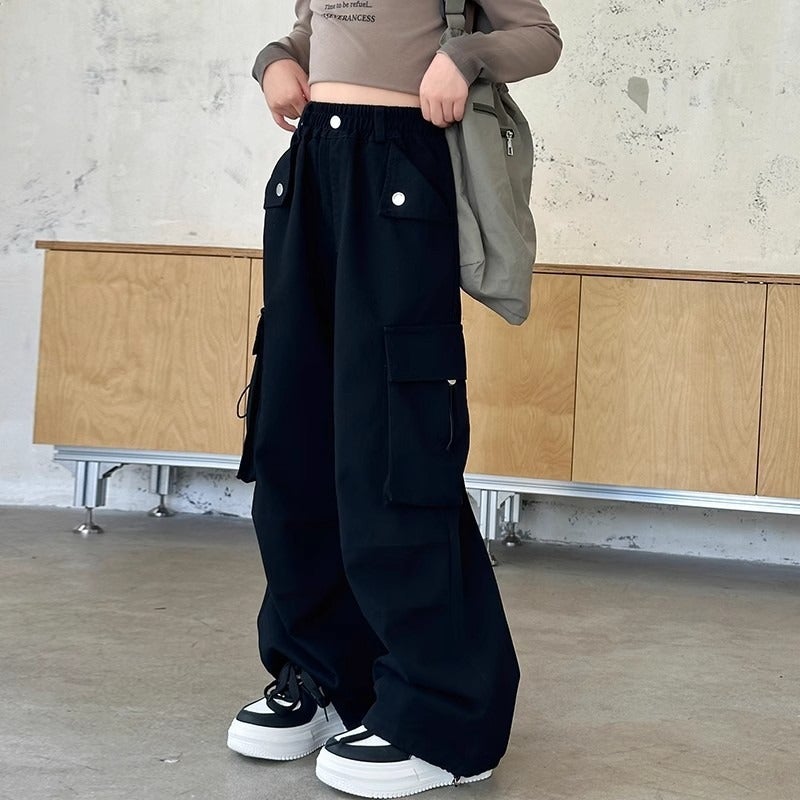 Girls' Overalls Autumn Dress Girls' Western Style Loose Casual Wide Leg Pants Children'S Fashionable Pants - Image 3