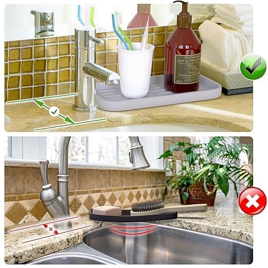 NESTAR® Sponge Holder - Kitchen Sink Organizer Tray for sponges, Soap Dispenser, Scrubber, and Other Dishwashing Accessories (Red) - Image 3