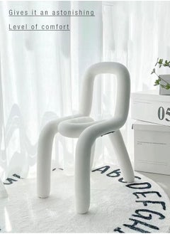 Merry Moments Bold Chair Makeup Seat Dressing Stool Footrest Ladies Stool Girl Chairs Lounge Chair for Bedroom Living Dining Retail Metal Structure Polyurethane Foam Textile White Cover H79xW39xL53 cm  - Image 5