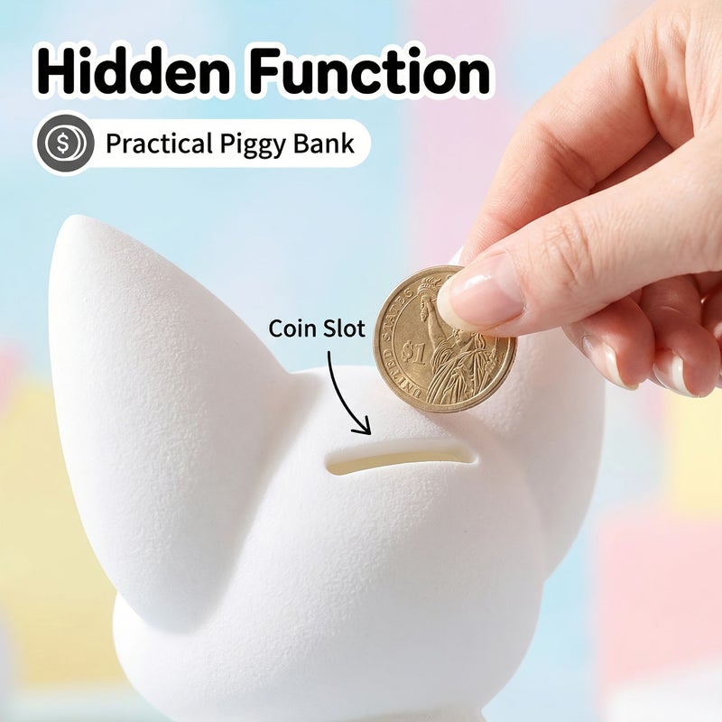 White Arctic White LX057 Unfinished Vinyl Figurine Smooth Surface Craft Statue Desk Decoration - Image 5