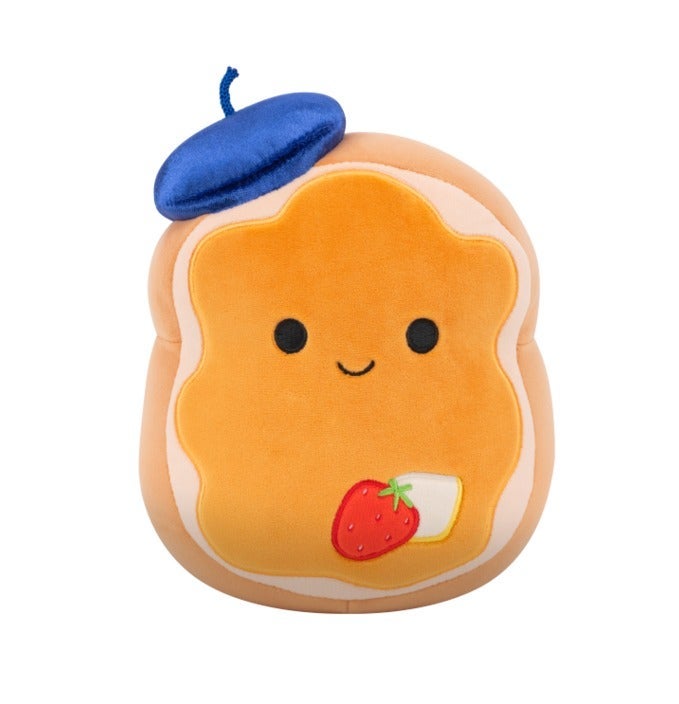 Squishmallows Plush French Toast with Blue Velvet Beret Plush Toy â€“ 30 cm Soft Collectible Stuffed Animal - Image 1