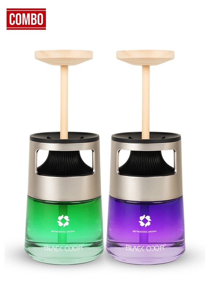 BLACK ODOR Air Freshener 130ml – Car, Home, Office, Washroom, Gym Use – Imported Essential Oils from France – Long Lasting Aroma – Leak Proof, Adjustable Fragrance Intensity, Cup Holder Design – BO-40 - Image 1