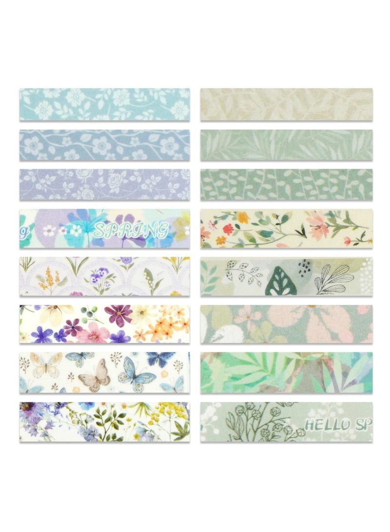 SYOSI Washi Tape Set, Floral Decorative Paper Tape for Scrapbooking Bullet Journal Planner Cards Gift Wrapping DIY Crafts, 16 Rolls - Image 2