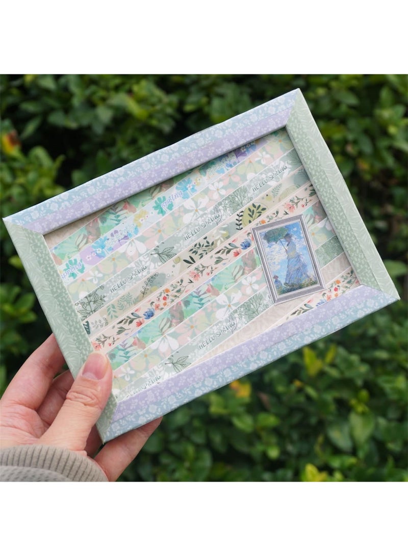 SYOSI Washi Tape Set, Floral Decorative Paper Tape for Scrapbooking Bullet Journal Planner Cards Gift Wrapping DIY Crafts, 16 Rolls - Image 3