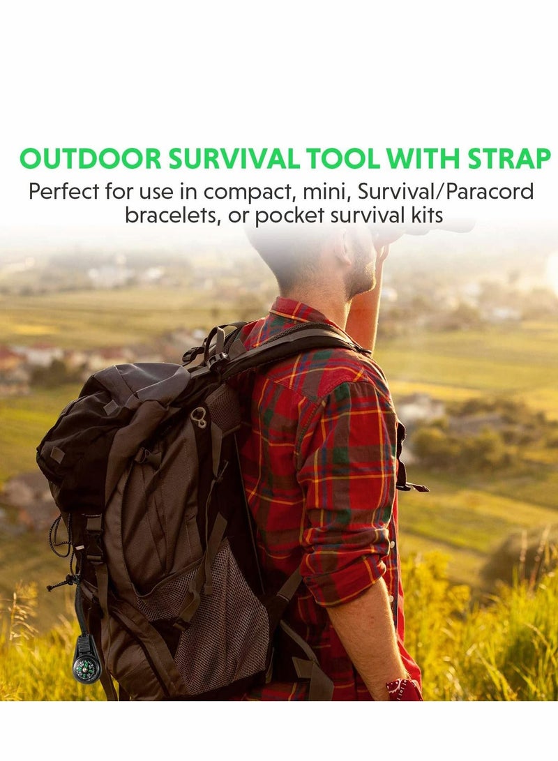 Generic Mini Survival Compass, 10 Pcs Pocket Compass with Chain Outdoor Camping Hiking Liquid Filled Mini Compass Keychains - Image 4