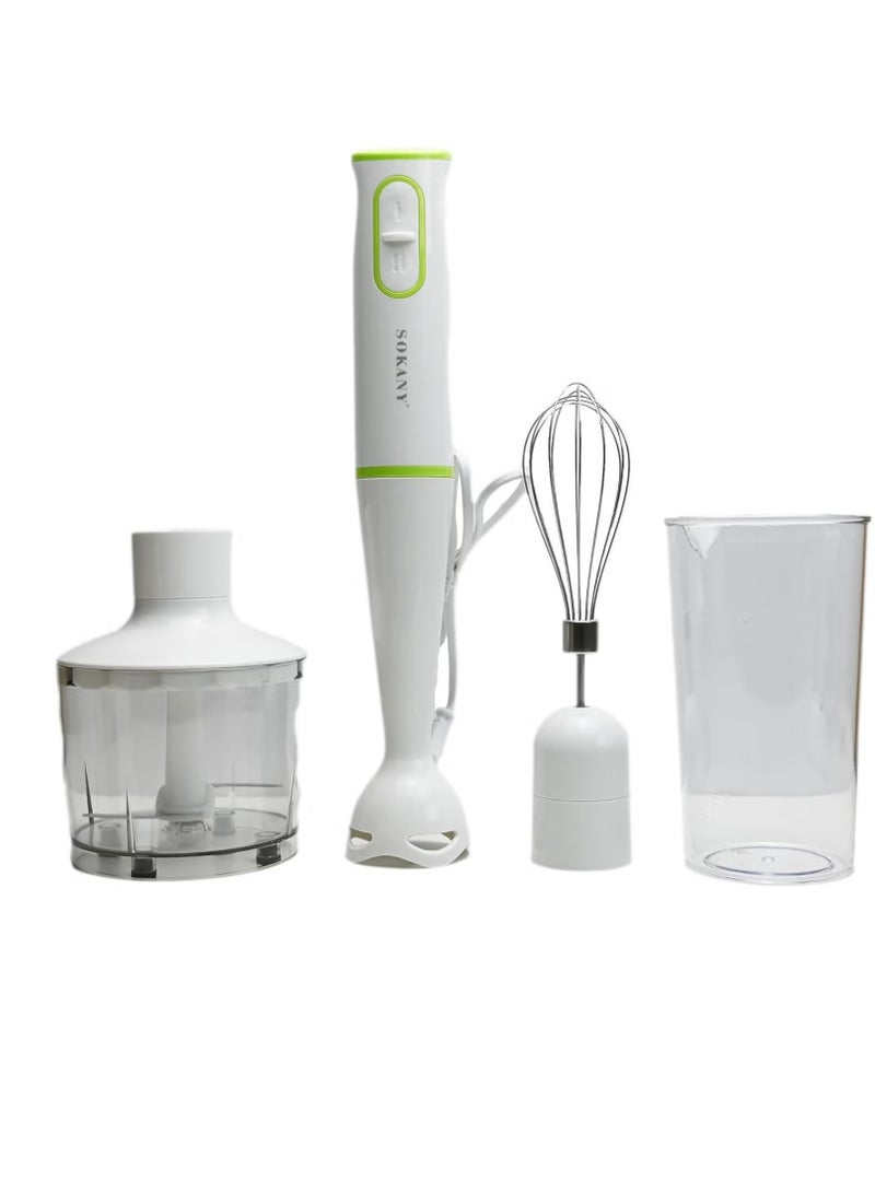 sokany Multi-Function 4-in-1 Portable Electric Juicer, Hand Stick Blender, Handheld Food Chopper – Versatile Kitchen Appliance for Smoothies, Shakes, Purees, and More - Image 3