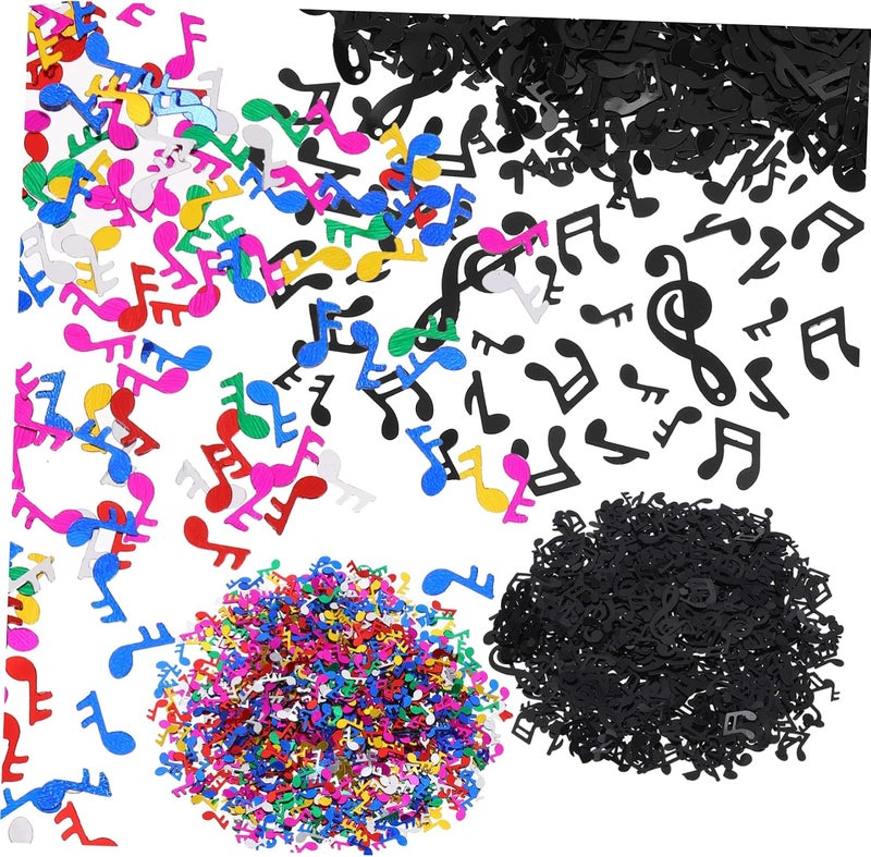 Healifty 8 Packs Music Note Confetti Decorations Colorful Paper Musical Notes Table Scatters for Party Centerpieces Cake and Gift Box Decor Lightweight Paper Confetti for Karaoke and - Image 1
